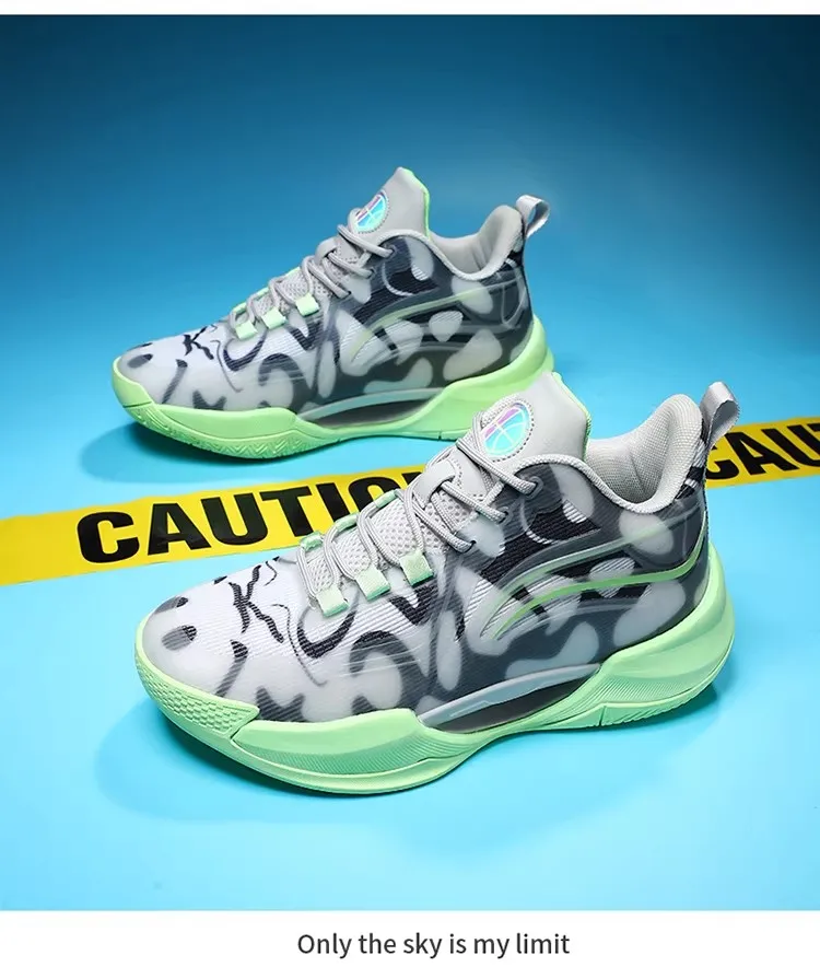 2025 Novo best-seller de chegada: tênis de basquete infantil antiderrapante, durável e respirável de alta qualidade de nível profissional