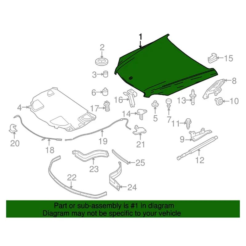 2016 to 2023 GLC X253 W253 Hot Selling Replaced Aluminum Car Engine Hood Bonnet 2538800157 - Image 3