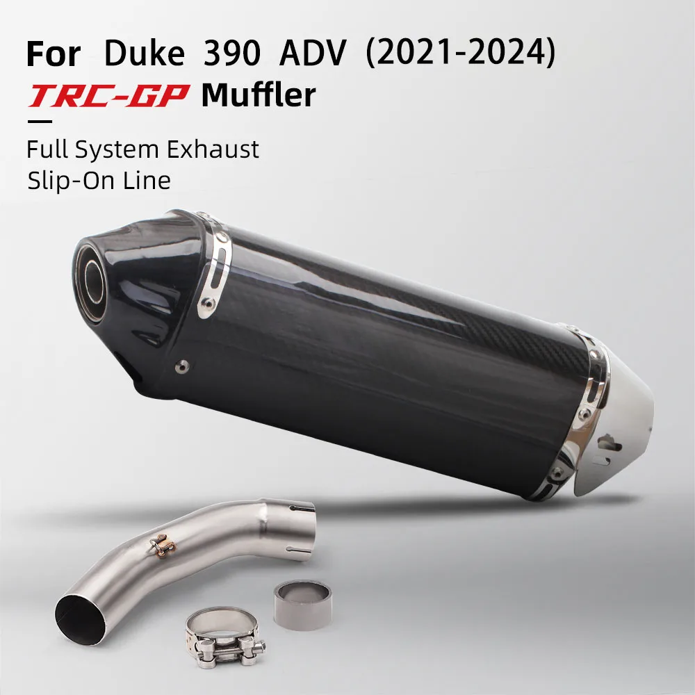 

390ADV Exhaust Muffler For Duke390 DUKE250 250ADV 2021-2024 Motorcycle Exhausts Pipe Kit Rally Moto TRC-GP Slip on Line Tube