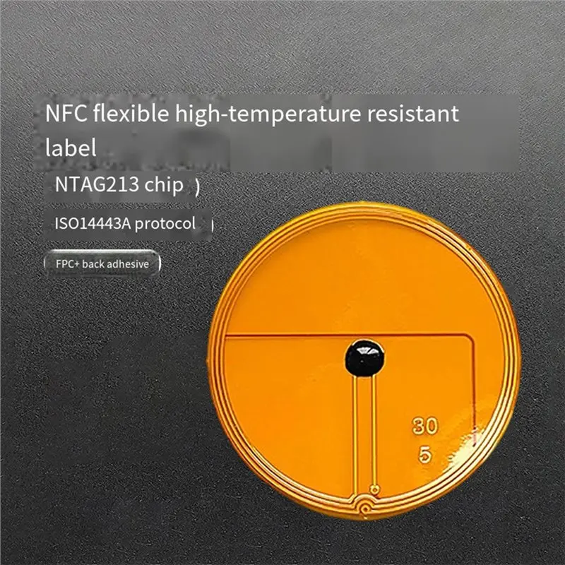 M09K 10Pcs Anti Metal Mini RFID Stickers Tag 13.56 Mhz Tag Micro NTAG213 Chip ISO-14443A FPC Electronic Tag