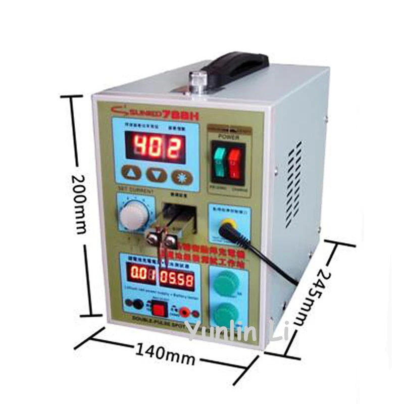 220V/110V Precyzyjna zgrzewarka punktowa impulsowa 788H Stacja lutownicza Zgrzewarka punktowa dużej mocy Sunkko 788h