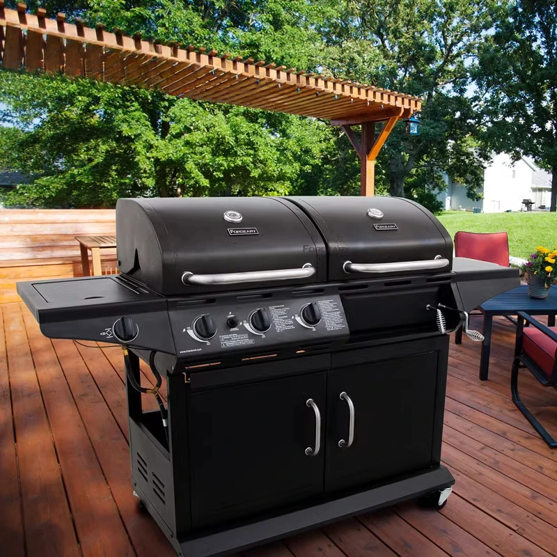 Barbecue rack patio large gas and carbon barbecue stove