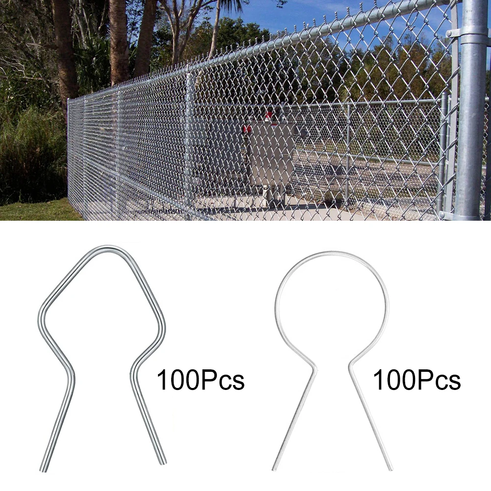 Strong Wire Mesh Connectors Clip Fence Ties Silver Fence Posts 100 Pcs Supply Convenient Transportation Strong