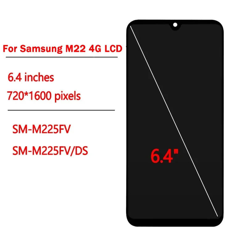 TFT Quality M225 Display Screen For Samsung M22 LCDFor Samsung M225F LCD Screen Touch Digitizer Assembly