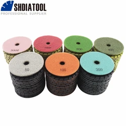 SHDIATOOL – disques de polissage pour réparation de béton, 12 pièces, 4 pouces, diamant, résine, sol, renouvellement, 100mm de diamètre