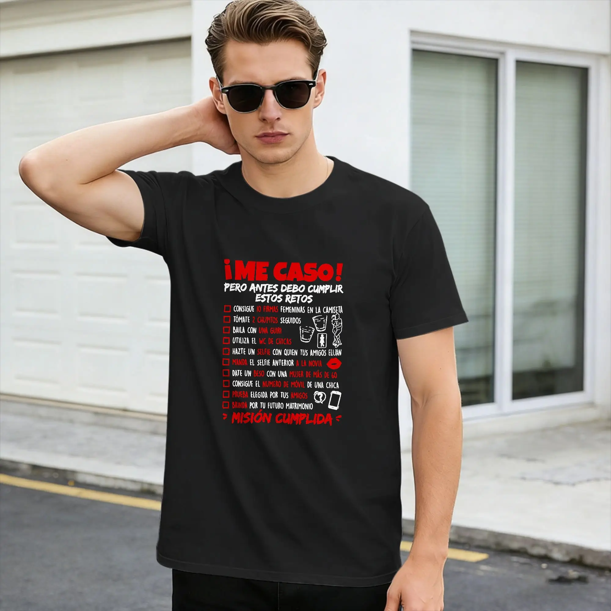 Bachelor Party Challenge List T-Shirt Adult  Streetwear T-Shirts Beach O-Neck Fashion Tees Pattern Big Size Clothes,