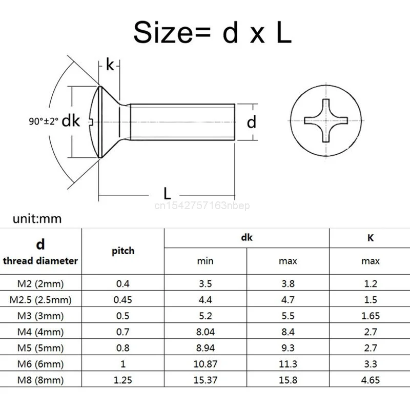 10/50pcs M2 M2.5 M3 M4 M5 M6 GB820 DIN966 A2-70 304 Stainless Steel Cross Phillips Raised Countersunk Head Half Oval Screw Bolt