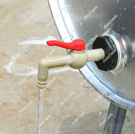 200L Drum Tap with Cross Lid Plastic Barrel Faucet Large Flow Valve for Oil Chemical Drum Leak Proof Discharge Easy to Use