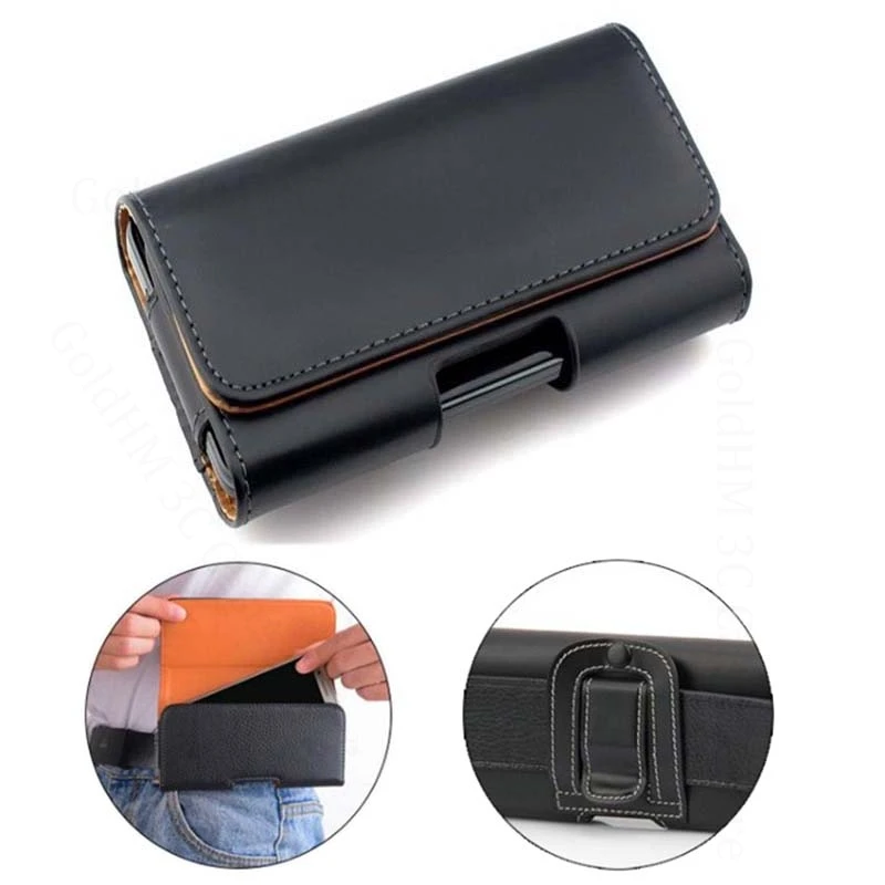 

Universal Magnetic Leather Phone Pouch For iPhone 16e 15 17 Pro Max Case Holster Belt Waist Bag For Apple 15 13 12 14 Pro 17 Air