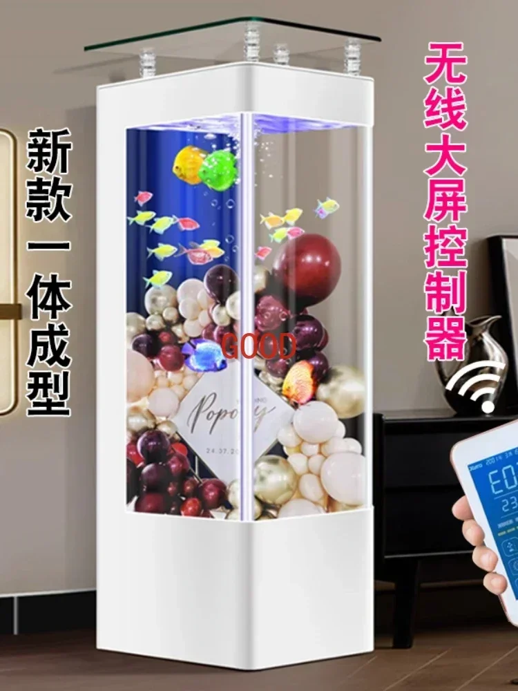 Fish Tank Living Room Small Household Floor Vertical Fish Globe Intelligent Hot Bending 1