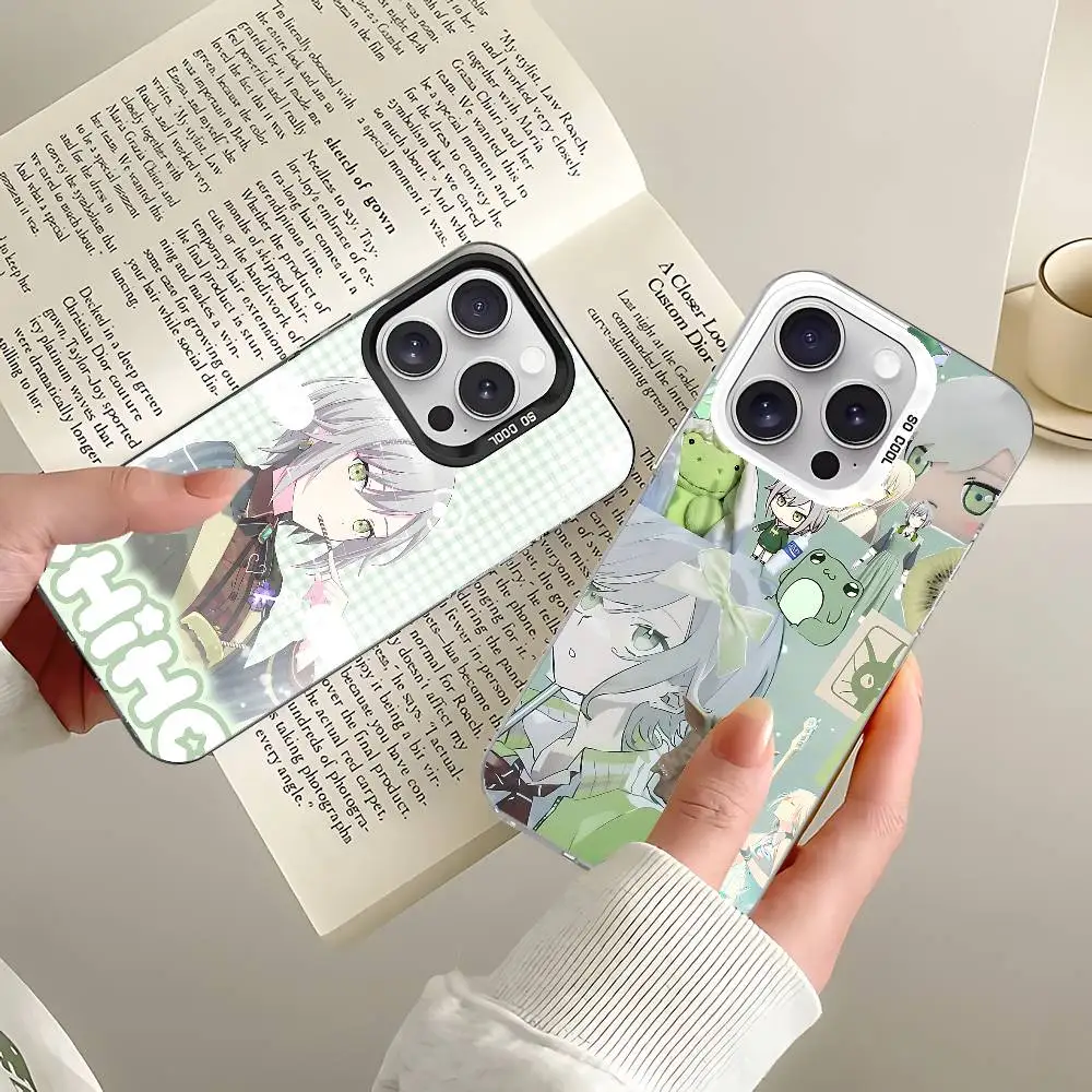 

Hinomori Shiho Phone Case Case For IPhone 17 16 15 14 13 12 11 Pro Max X XS XR Electroplate Silver IMD Shockproof Cover