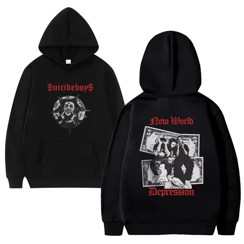 

2024 Suicideboys G59 New World Depression Printed Hoodie Men Women vintage streetwear Unisex Casual Fleece Long sleeve pullovers