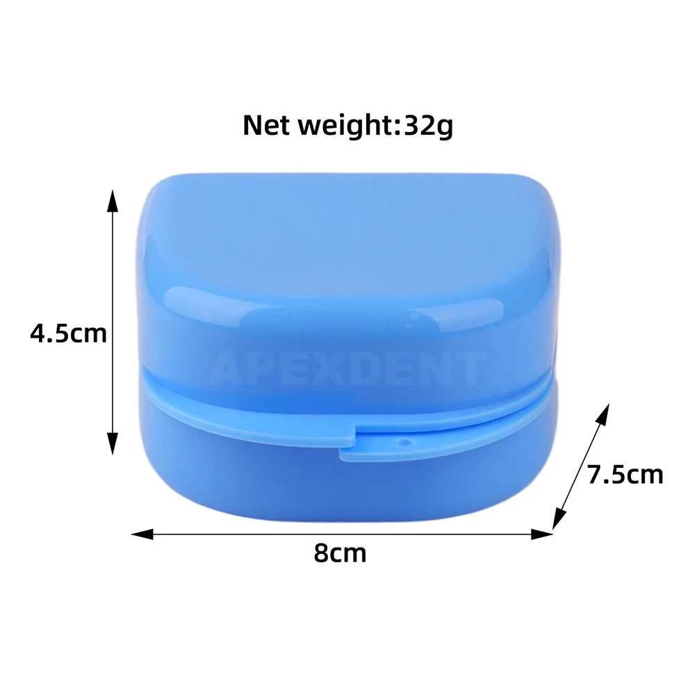 Full Mouth Dental large Denture Tray Box Plastic Orthodontic Braces Retainer Dentistry Tools Multiple Colors Optional