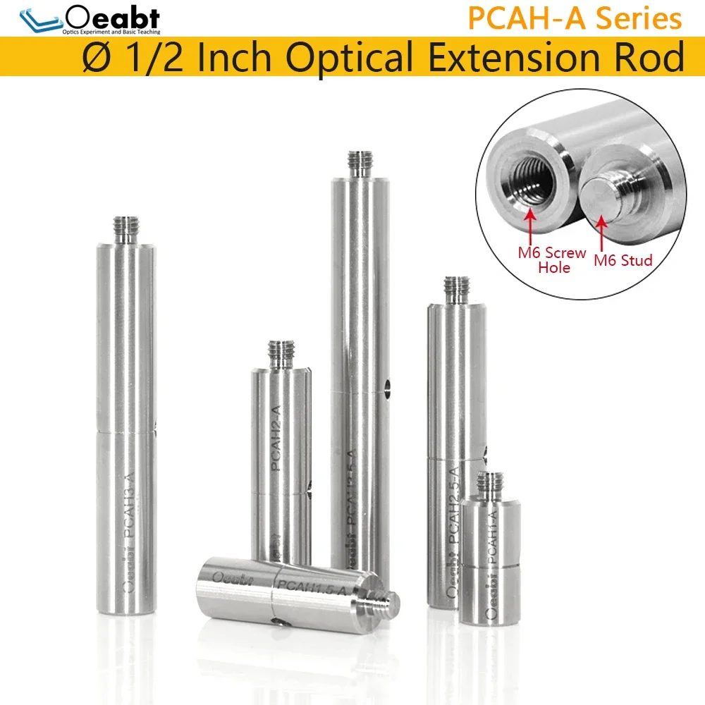 

PCAH-A Series Ø1/2" Optical Post Ø12.7mm Vacuum-Compatible Post Stainless Steel M6 Tap Threaded stud Optical Extension Rod