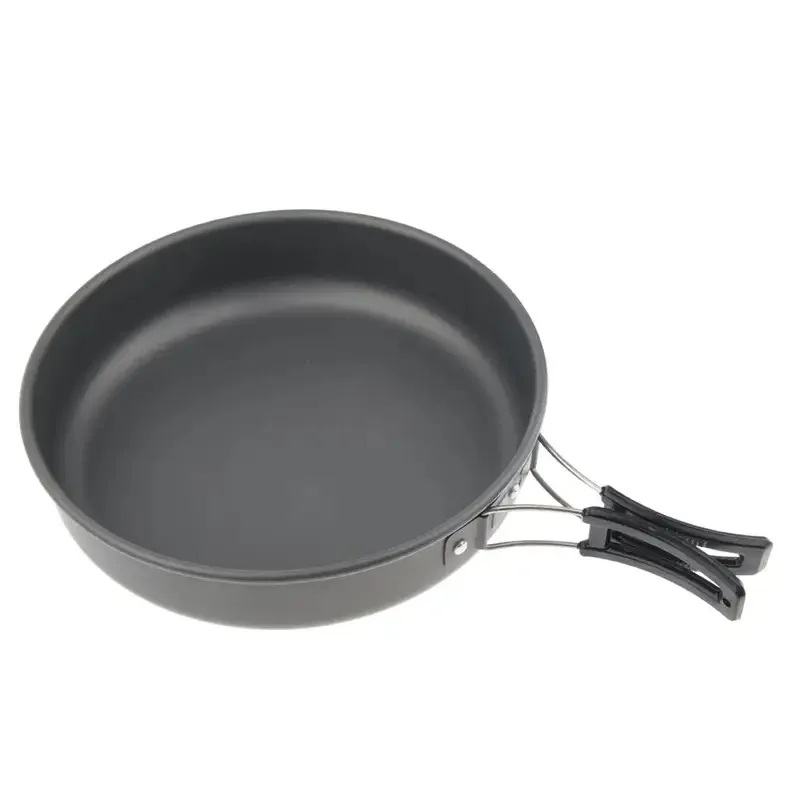 Aluminiowe naczynia kempingowe, przenośna patelnia kempingowa, naczynia kempingowe, zastawa stołowa, sprzęt kempingowy, naczynia kempingowe