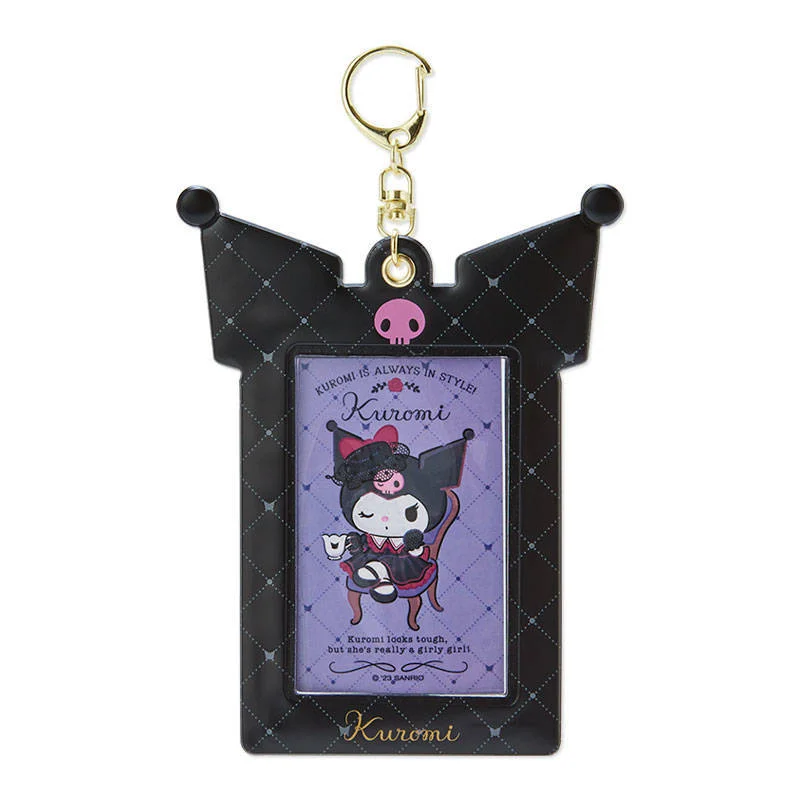 Nuovo Sanrio Kuromi portafoglio studente Pu borsa diagonale Pringle nero Kuromi Cartoon Kawaii borsa per carte pieghevole regalo di compleanno della