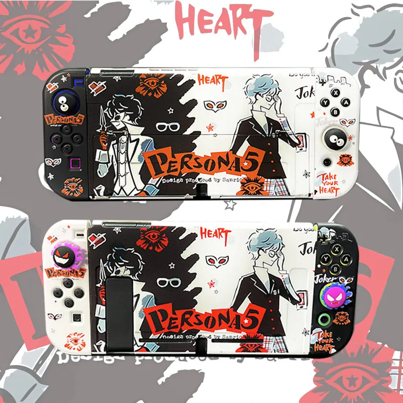 Funda protectora dura para Switch Persona 5 Joker, Compatible con Oled Ns Joycon Lite Dock, cubierta antiarañazos para amantes de los juegos