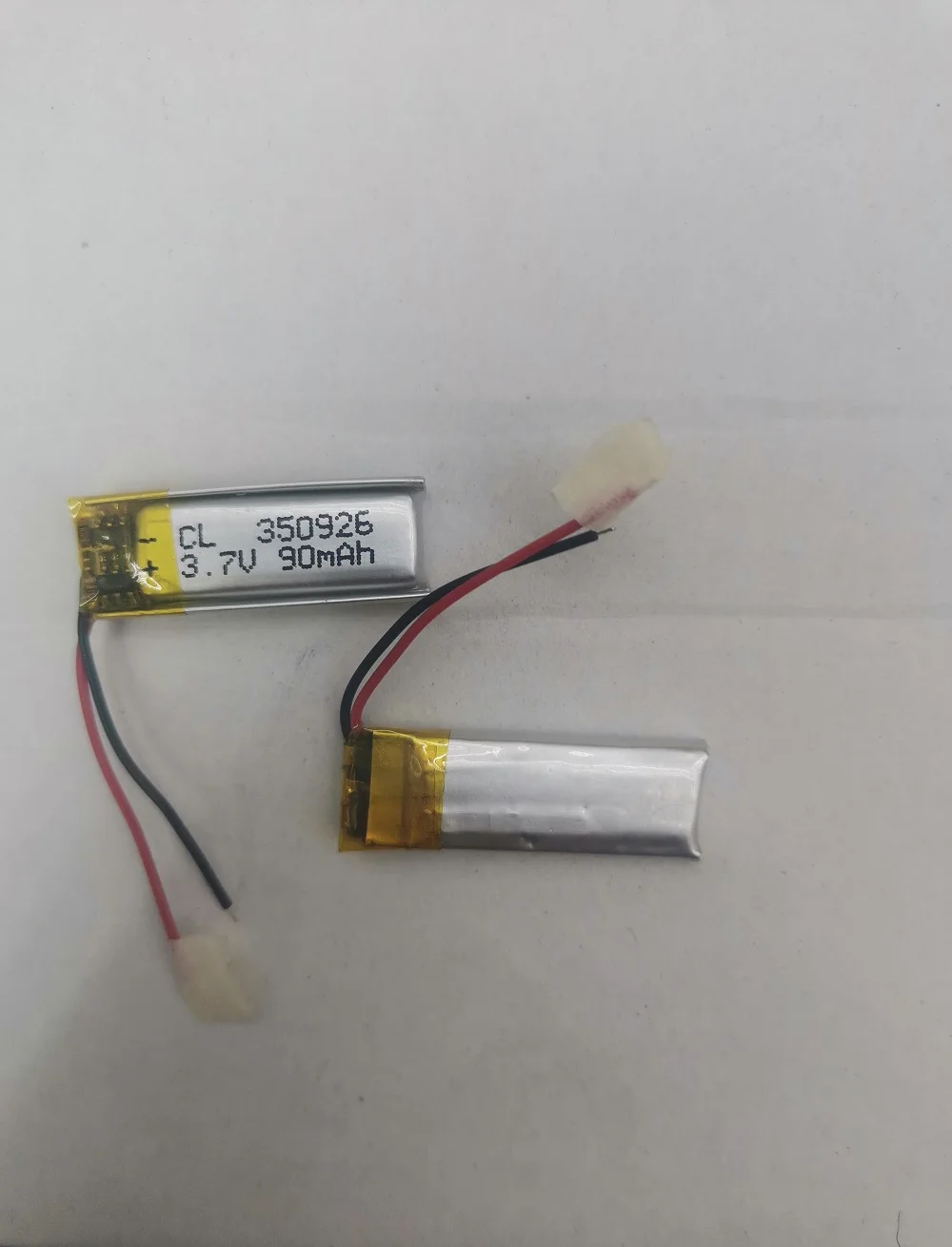 3.7V 2 wires 350926 90mah lithium battery with protection board , used for bluetooth MP4 1pcs/lot