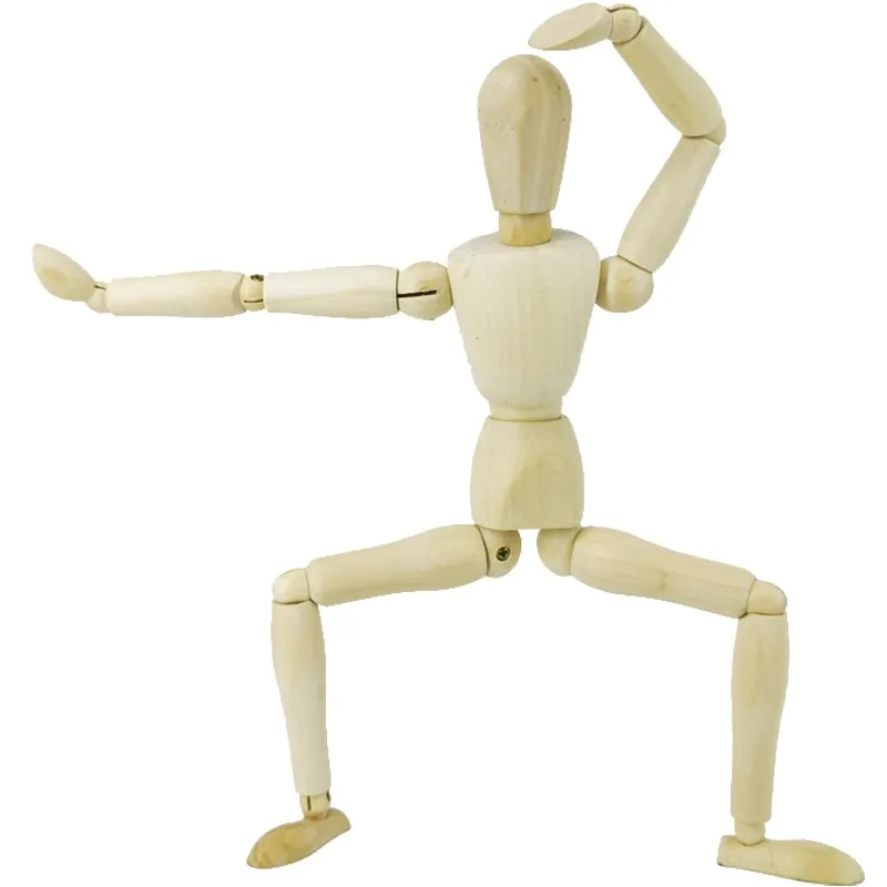 

Puppet man ornament, changing wood doll joint model