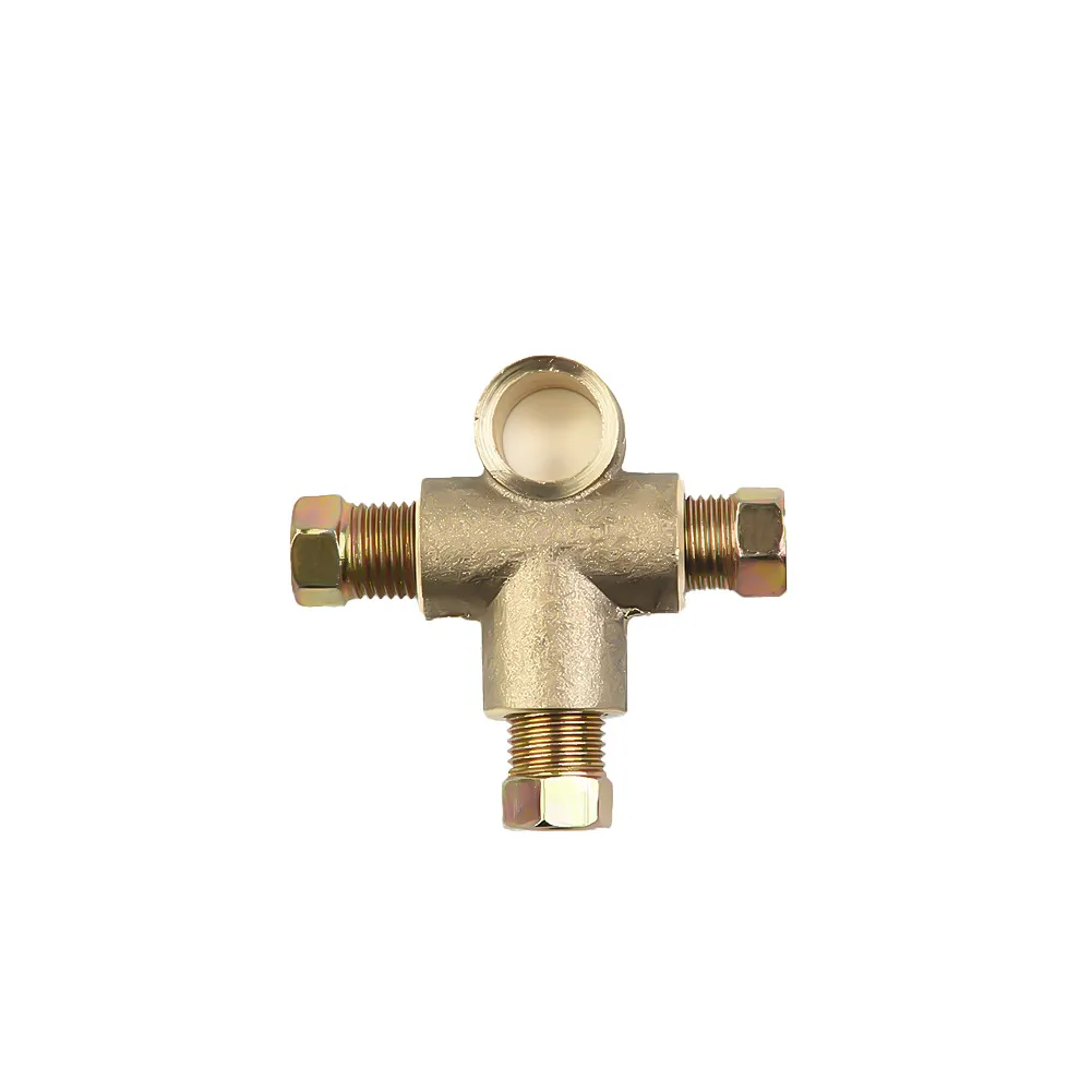 3-Way Brake T Piece Tee With 3 Male Nuts For M10 X 1mm Metric Fitting And 3/16 Inch Pipe For Car Brake Hoses Car Accessories