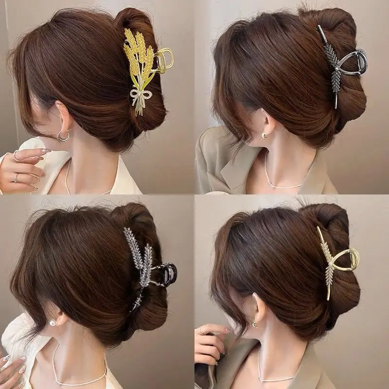 

Блестящие Полные металлические заколки для волос, новинка 2023, модные заколки для волос в виде пшеницы, заколки, заколки для волос для женщин, аксессуары для волос, головной убор