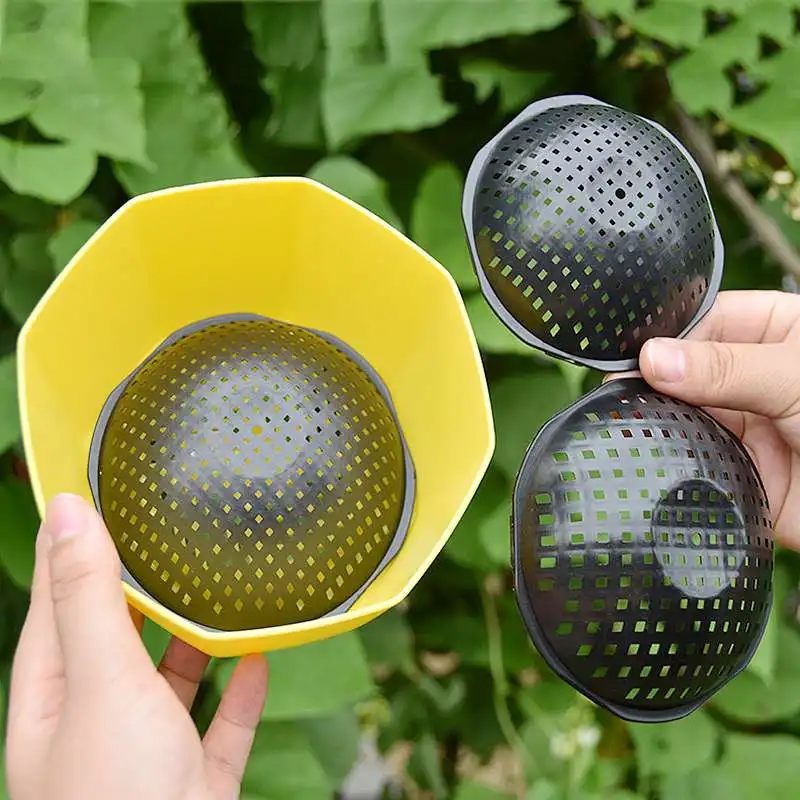 10pcs Black Leakproof Flower Pot Hole Mesh Cup Conical Pot Bottom Coniform Grid Mat Bottom Net Prevent Soil Loss Breathable Cup
