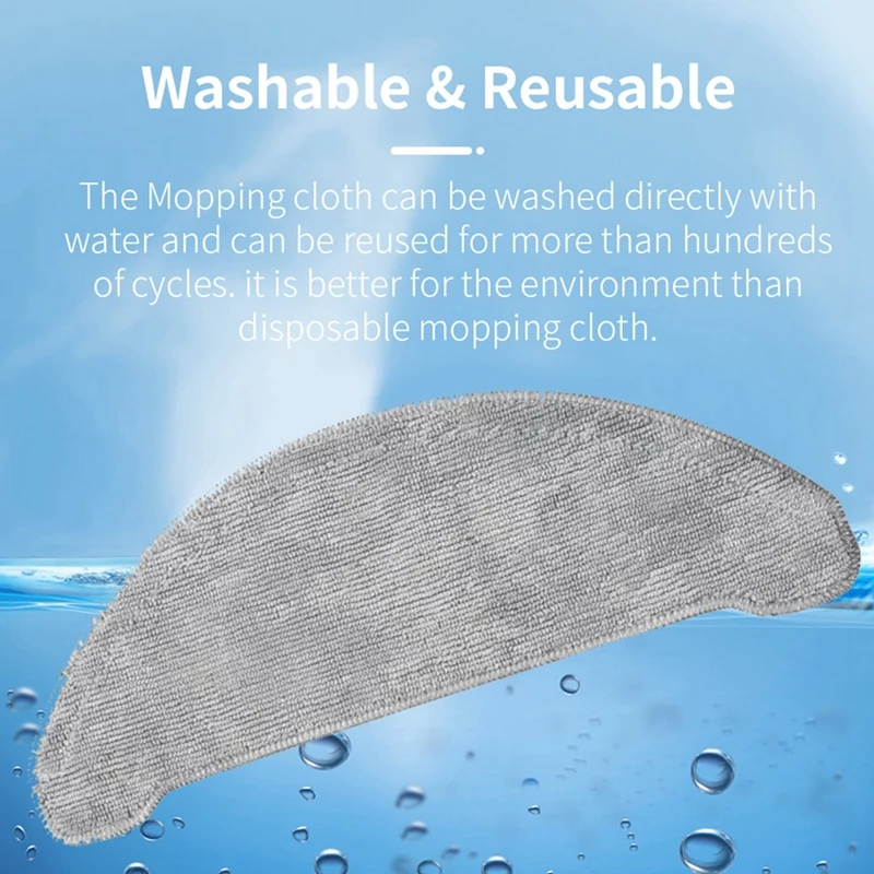 ロボット掃除機用スペアアクセサリー,HEPAフィルター付きメインブラシ,モップクロス,ダストバッグ,xclea,h30 plus,h40 plus,15個