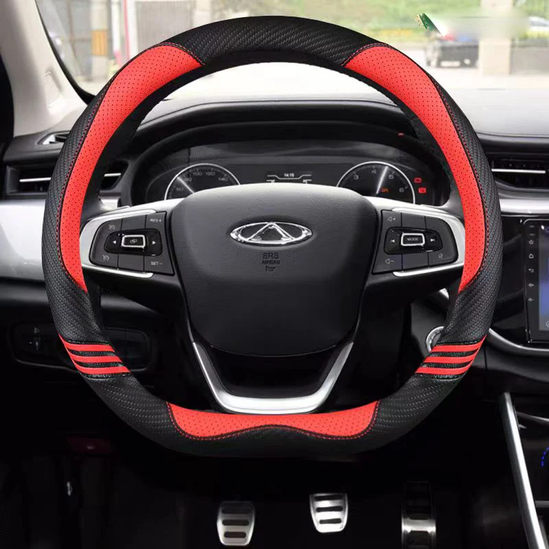 D Shape Car Steering Wheel Cover For Chery Tiggo 5X 7 8 2020 -2023 3X 7 Plus 8 Plus Pro Arrizo 5 Plus GT 2021 -2023 GX 2019-2023