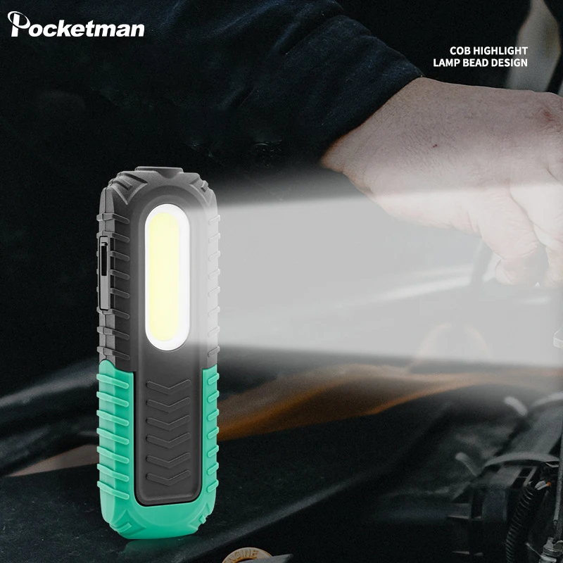 

Outdoor Light Work Light USB Rechargeable Flashlight LED COB Car Inspection Lights Emergency Vehicle Maintenance Lamp