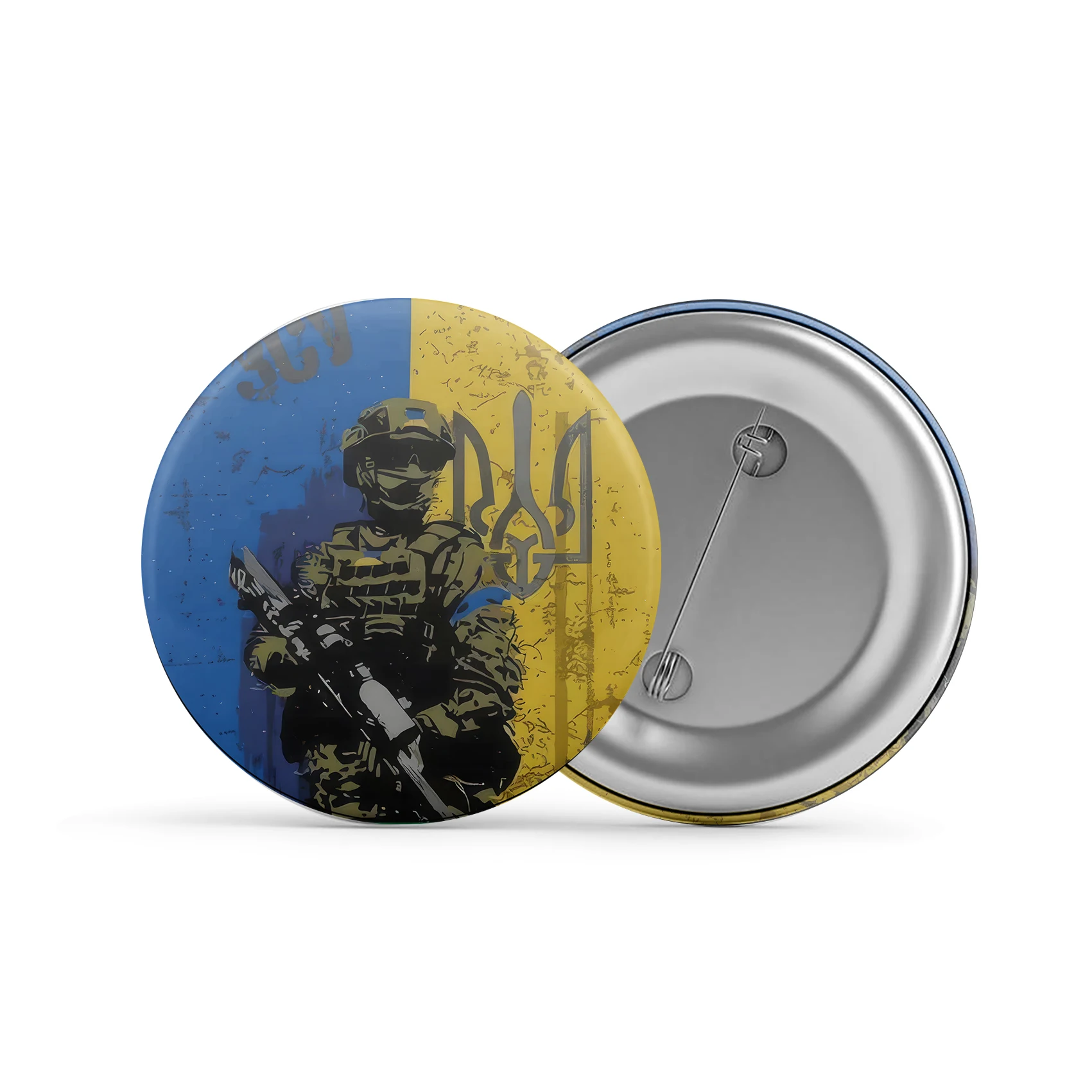 Ukrainian Brooch Armed Forces of Ukraine with the Military Badge Personalised Button Badges Gifts Souvenir Support Custom HZ-318