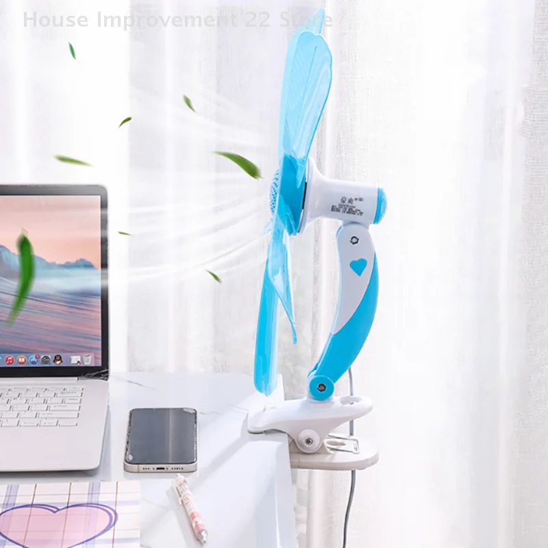 Ventilatore da tavolo per la casa Mini elettrico a parete per ufficio Ventole di raffreddamento per morsetto Studente Dormitorio Letto Ventilazione del vento naturale 220V