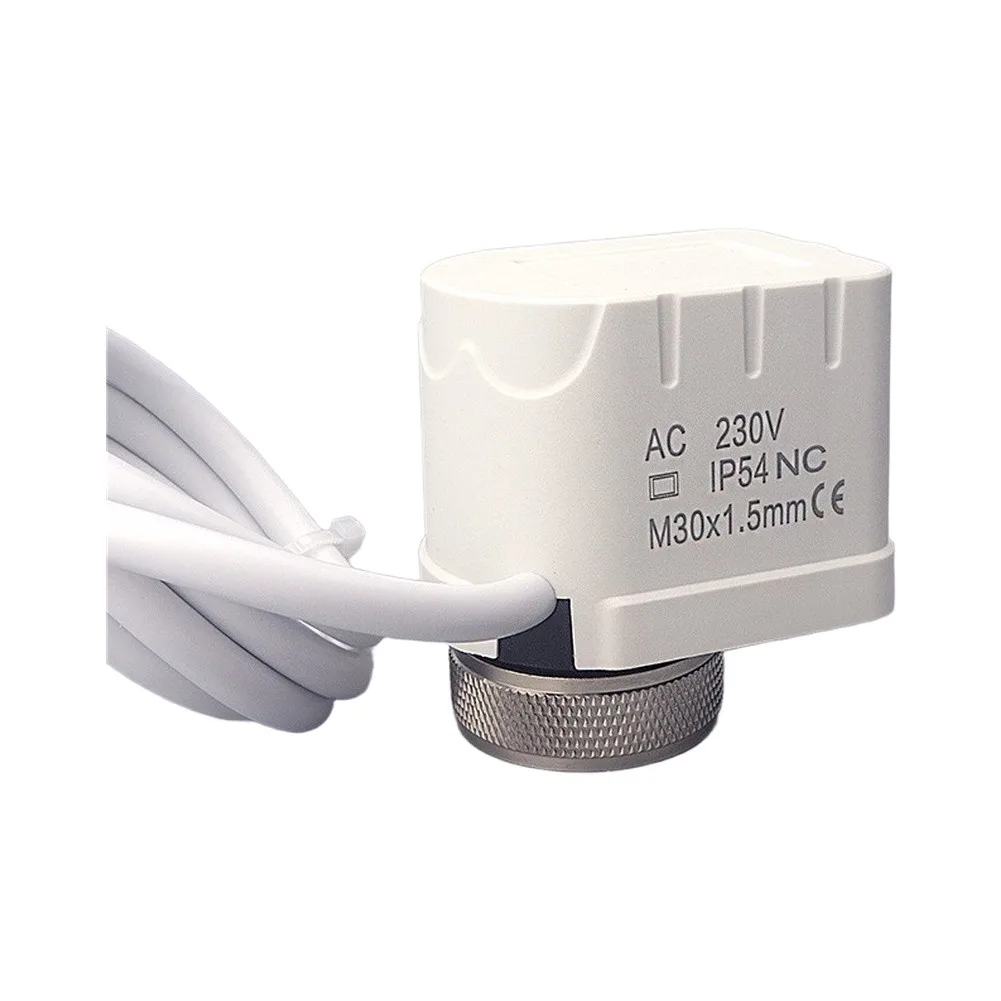 Intelligent 2/4-Wire Electric Thermal Actuator Heating Actuator Valve For Underfloor Heating System Normally Closed 230V M30x1.5