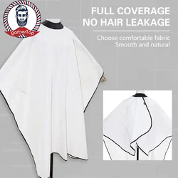 Barbertop Haircut Cloth Salon Waterproof Barber White Cape Hairdresser Apron Hair Cut Hairdress Gown Hairdressing Coat