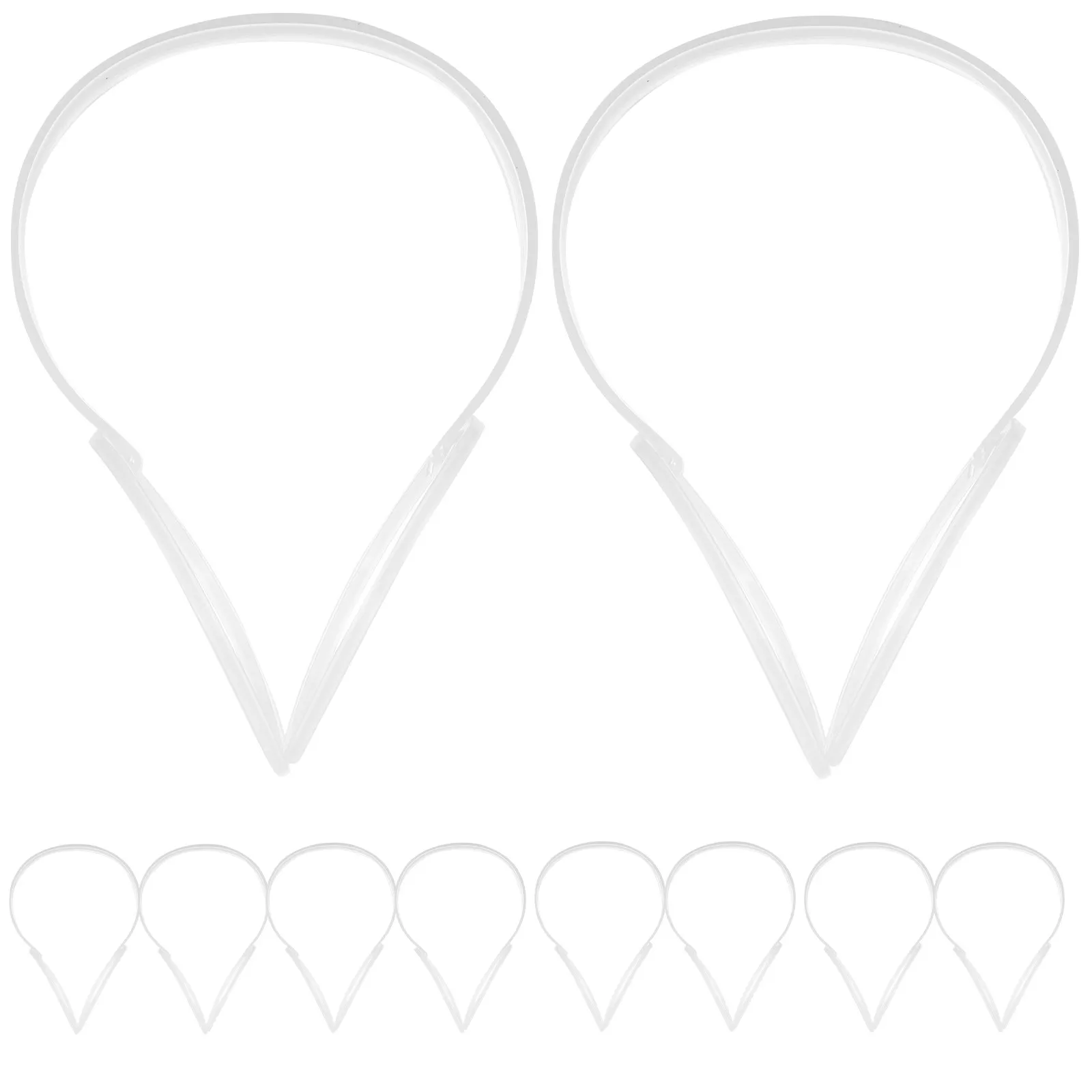 

10Pcs Transparent Plastic Earmuff Frame Rack Foldable Space Saving Earmuff Making Frame Holder for DIY Winter Ear Protection