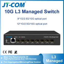 8-Port 10-Gigabit SFP+ L3 Managed Network Switch with DHCP Dynamic Routing VLAN Division And Port Aggregation Support