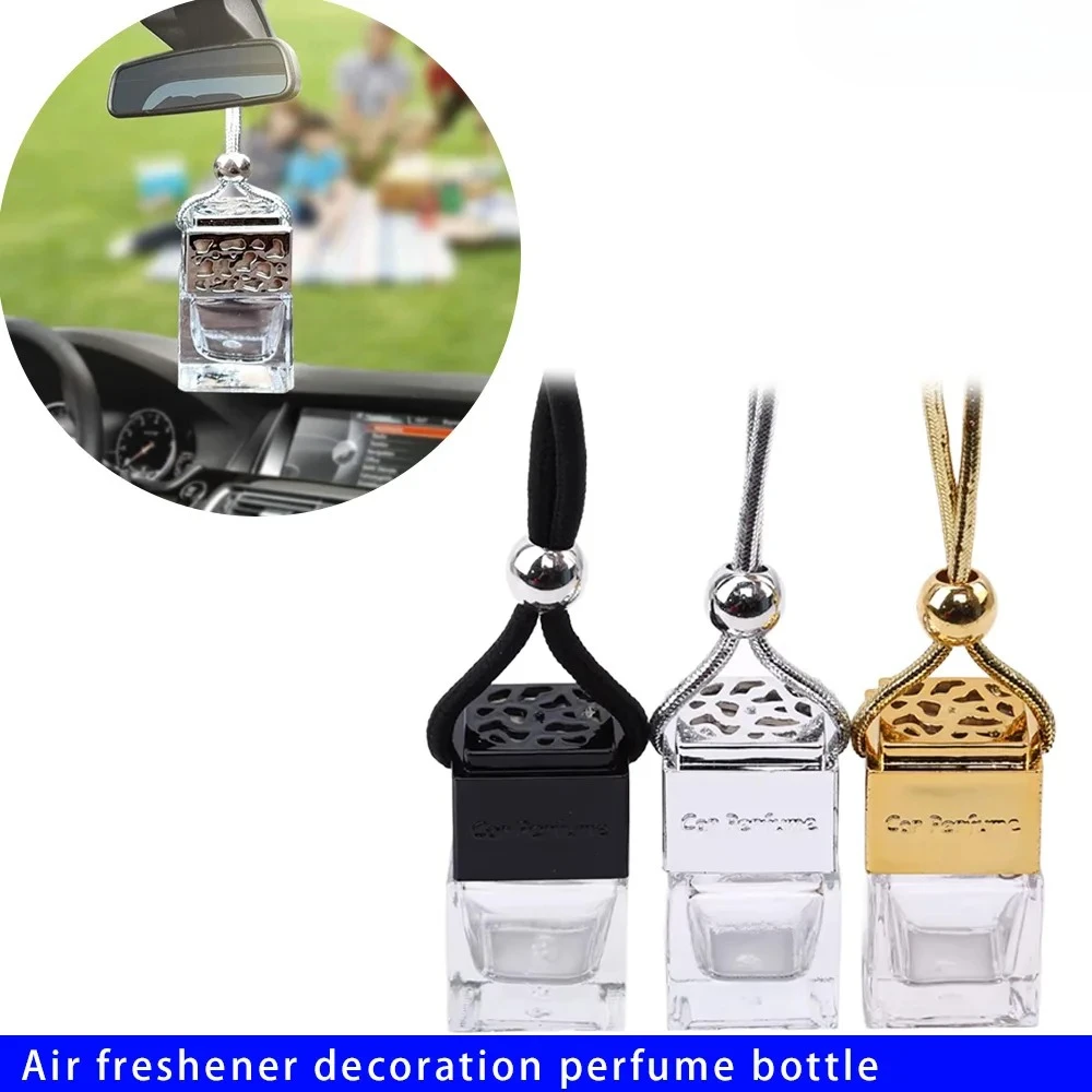 

Empty Air Freshener Ornament Perfume Bottle Pendant Essential Oils Auto Car Perfume Bottle Hanging Glass Bottle Car-styling