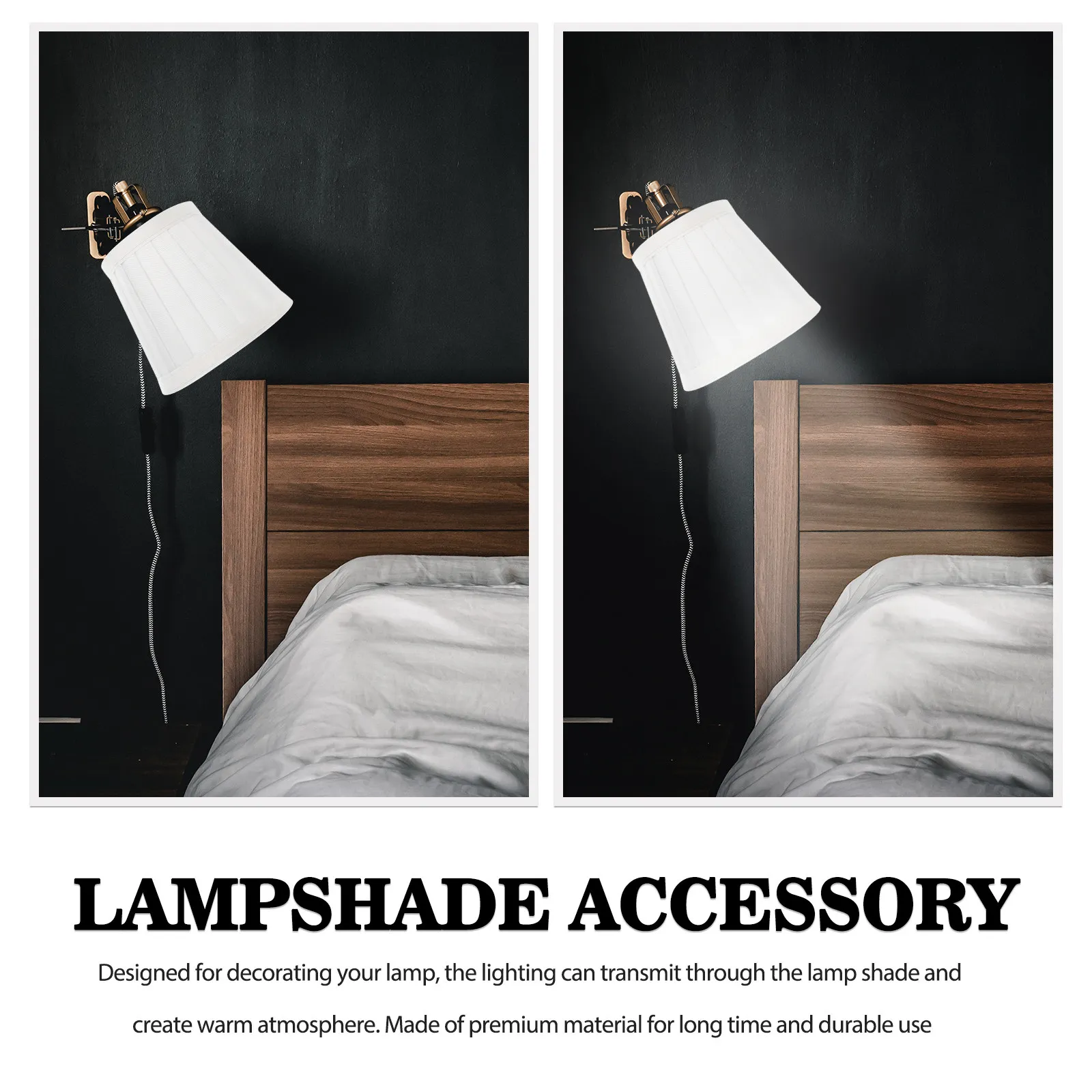 Barrel Ceiling Lamp Shade European Style Cloth Lampshade Clamping Design Dustproof Stable Lamp Cover for Home Hotel Living Room