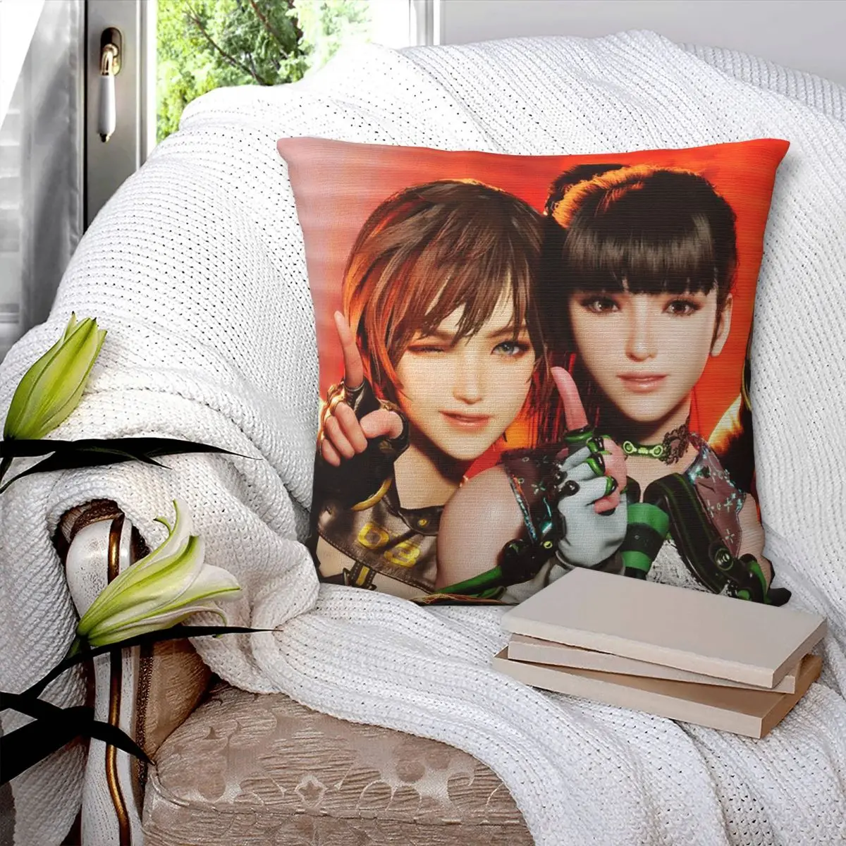 Game Anime Stellar Blade Square Pillowcase Cushion Cover Pillow Case Throw Pillow Cover for Home Sofa Living Room