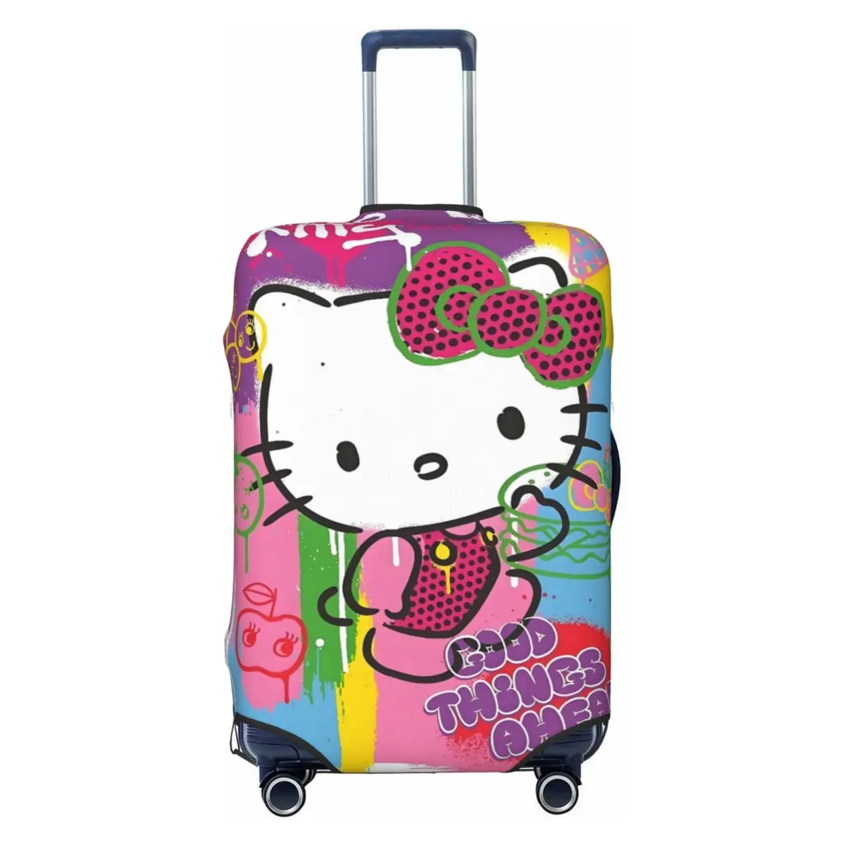

Custom Hello Kitty Travel Luggage Cover Elastic Pink Kawaii Cartoon Classical Printing Suitcase Cover Protector Fit 18-32 Inch