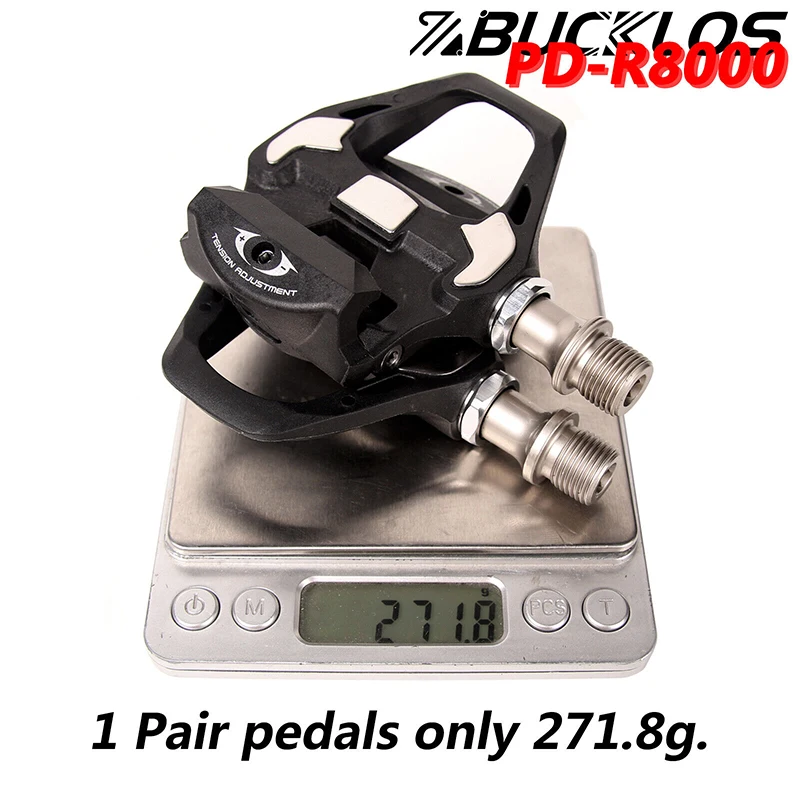 BUCKLOS R8000 Rennrad-Pedale, Klickpedale, Fahrrad-Plattformpedale, selbstsichernde Radsportpedale, Gravel-Rennrad-Zubehör – Detail 4