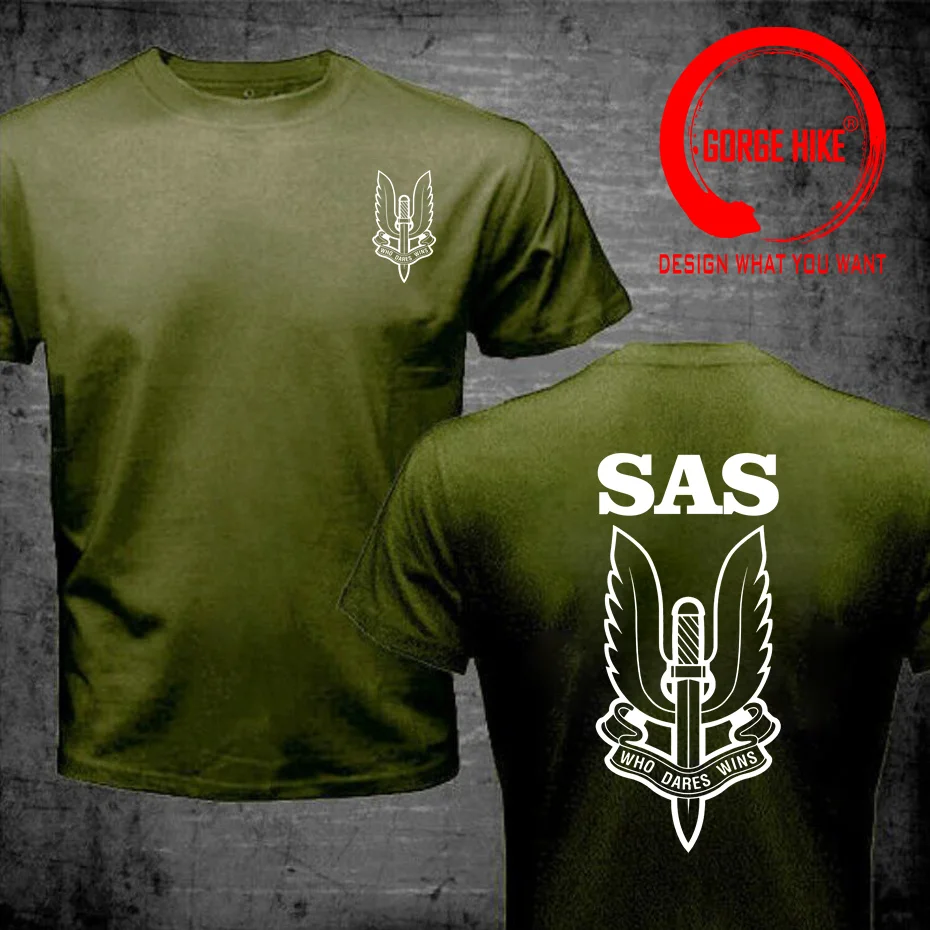 SAS T-shirt Special Air Service Who Dares Wins T Shirt Cotton British Army Military O Neck Men Tshirt Brand Clothing Police Tees