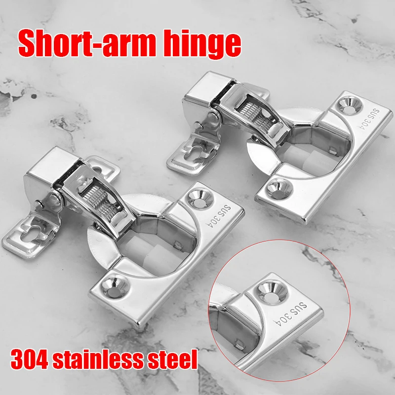 

304 stainless steel 16mm ultra-short arm hydraulic buffer hinge, special hinge for narrow side panel cabinets of wall cabinets