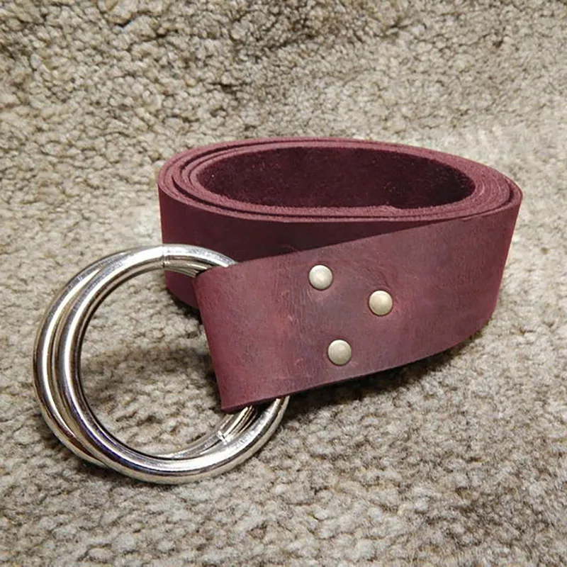 Ceinture à nœud en cuir PU pour hommes et femmes, Pirate Viking médiéval, Double joint torique, Costume de Cosplay de chevalier celtique, accessoire d'halloween