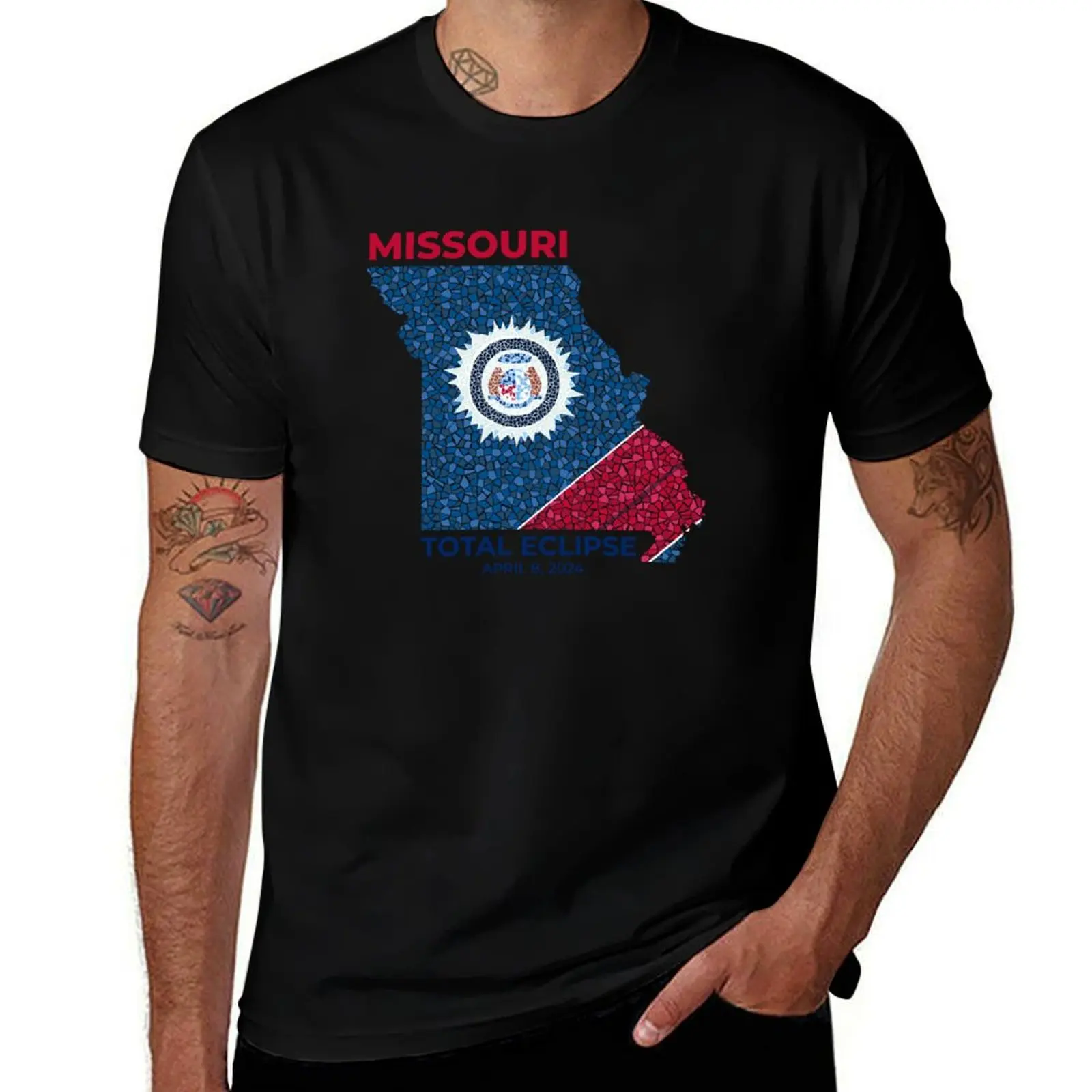 Missouri 2024 Total Eclipse T-Shirt Summer Casual Loose T-Shirt