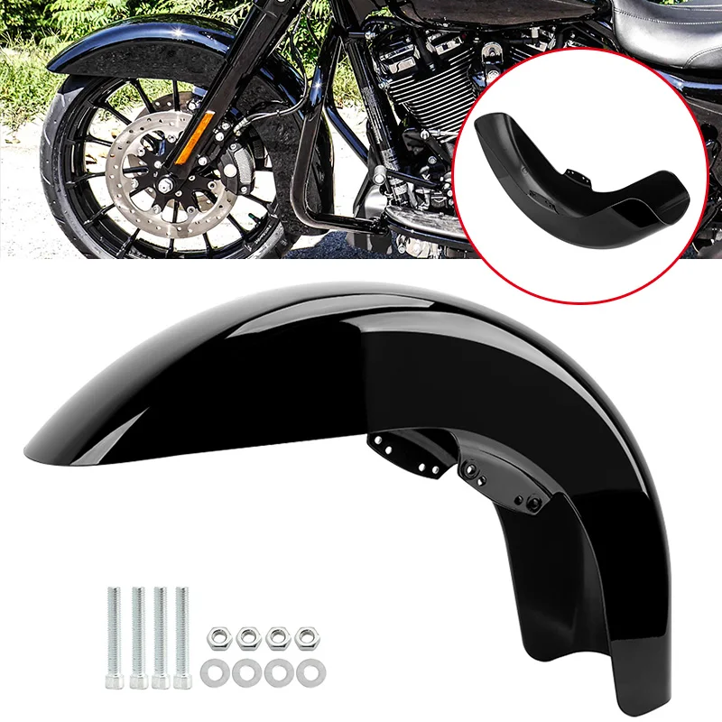 

Motorcycle Front Fender Mudguards Mud Guards Gloss Black For Harley Touring Road King Electra Glide 2014-Later Moto Accessories