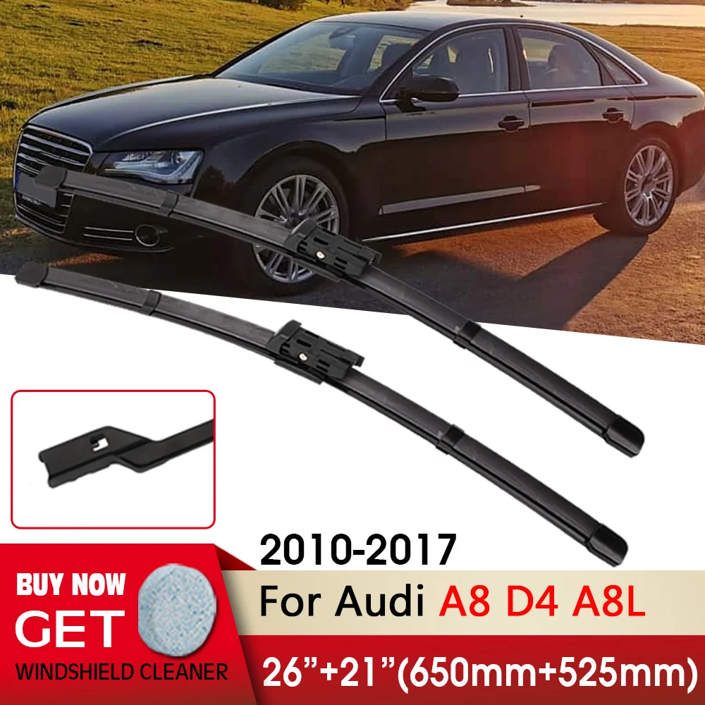 KAWOO Car Wiper RHD & LHD Front Wiper Blade For Audi A8 D4 A8L 2010 to 2017 Fit push button Windshield Windscreen Wipers 26