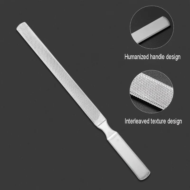 1PC Double-Sided Stainless Steel Nail File,Durable Nail Tool for Shaping and Polishing,Perfect for Salon Use and Home Nail Care
