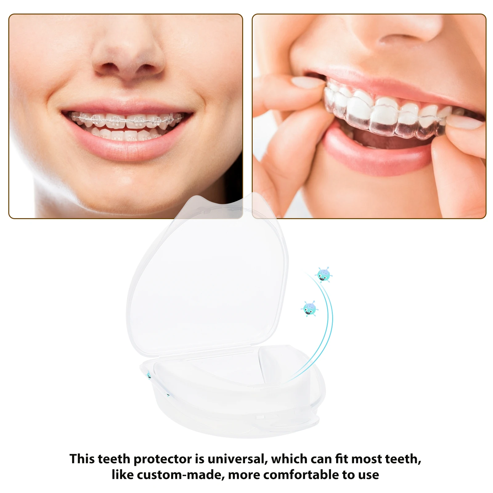 

5 set Anti Teeth-Grinding Dental Guard Nighttime Protection Reusable Eva Teeth Cover For Bruxism Relief Mouth Pain