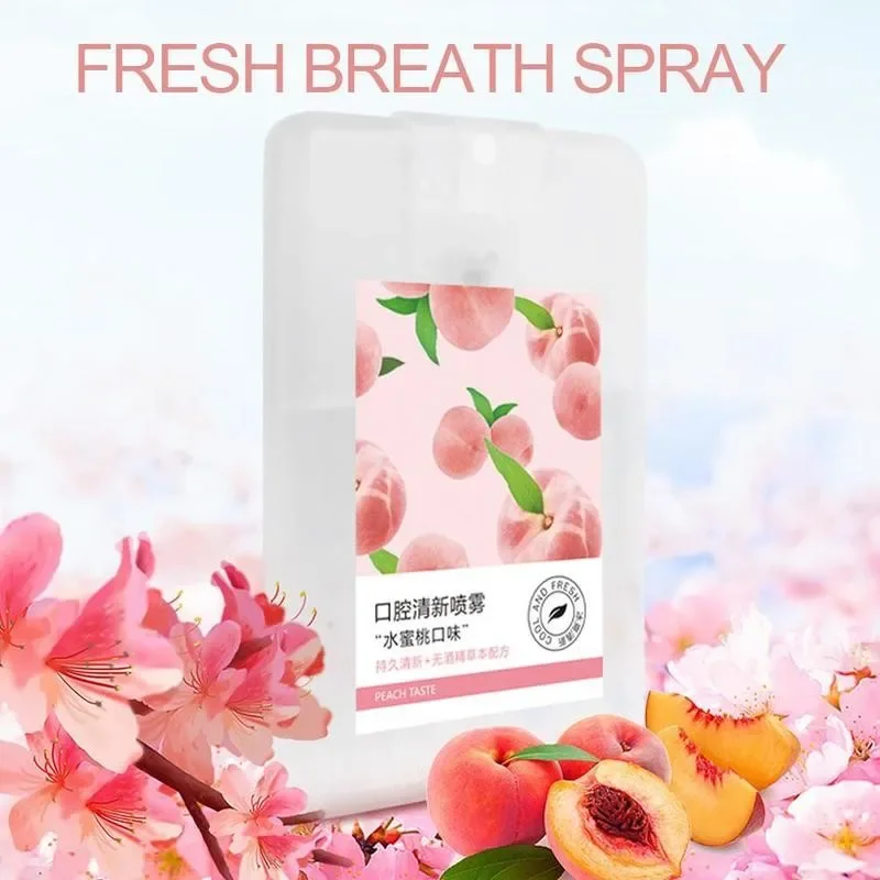 Honey Peach Spray Breath Freshener Mouth Spray Odor Treatment Spray Refresher Fresh Breath Remove Bad BreathSmokeBelleza Y Salud