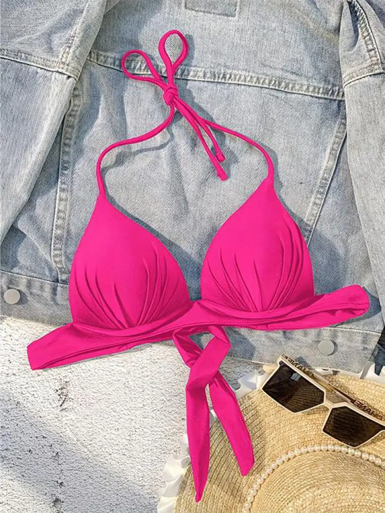 المرأة الجديدة الصلبة مثير عطلة الشاطئ نمط بيكيني قمم الصيف قبالة الكتف أكمام الرسن ضمادة أزياء السباحة الاتجاه الأعلى